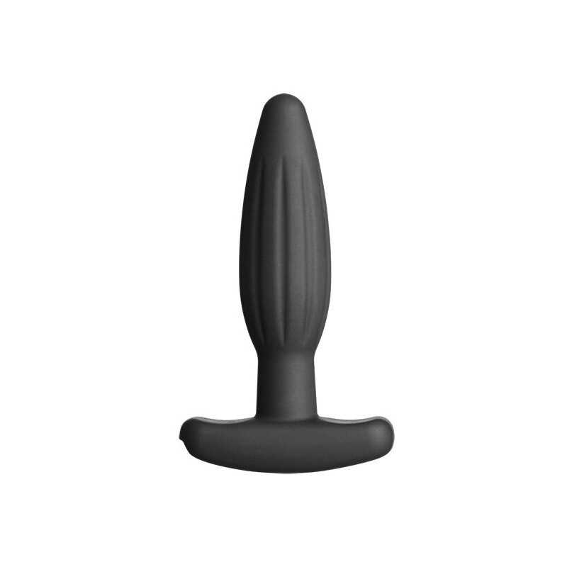 ELECTRASTIM - PLUG ANAL DE SILICONE PRETO ROCKER PEQUENO