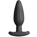 ELECTRASTIM - PLUG ANAL DE SILICONE PRETO ROCKER MÉDIO