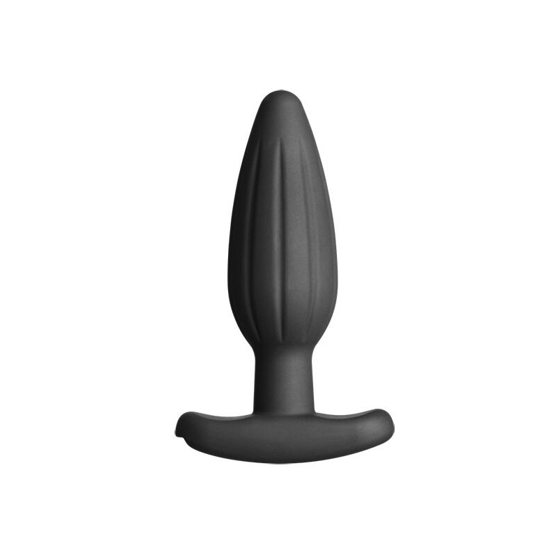 ELECTRASTIM - PLUG ANAL DE SILICONE PRETO ROCKER MÉDIO