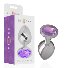 INTENSE - PLUG ANAL EN MÉTAL ALUMINIUM AVEC CRISTAL VIOLET