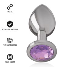 INTENSE - PLUG ANAL EN MÉTAL ALUMINIUM AVEC CRISTAL VIOLET