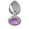 INTENSE - ANALPLUG AUS ALUMINIUMMETALL MIT VIOLETTEM KRISTALL