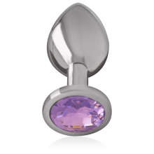INTENSE - ANALPLUG AUS ALUMINIUMMETALL MIT VIOLETTEM KRISTALL