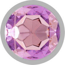 INTENSE - ANALPLUG AUS ALUMINIUMMETALL MIT VIOLETTEM KRISTALL