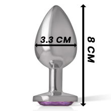 INTENSE - ANALPLUG AUS ALUMINIUMMETALL MIT VIOLETTEM KRISTALL