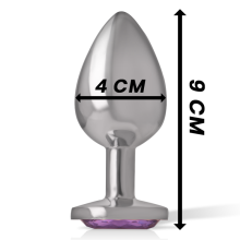 INTENSE - ANALPLUG AUS ALUMINIUMMETALL MIT VIOLETTEM KRISTALL