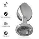 INTENSE - ANALPLUG AUS ALUMINIUMMETALL MIT SCHWARZEM GLAS