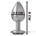INTENSE - ANALPLUG AUS ALUMINIUMMETALL MIT SCHWARZEM GLAS