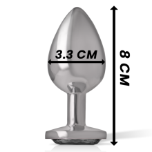 INTENSE - ANALPLUG AUS ALUMINIUMMETALL MIT SCHWARZEM GLAS