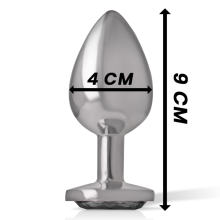 INTENSE - ANALPLUG AUS ALUMINIUMMETALL MIT SCHWARZEM GLAS