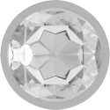 INTENSE - ALUMINIUM-METALL-ANALSPLUG MIT SILBERNEM KRISTALL