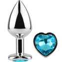 SECRETPLAY - BUTT PLUG AUS METALL, BLAUES HERZ, KLEINE GRÖSSE 7