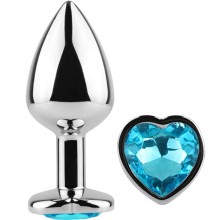SECRETPLAY - BUTT PLUG AUS METALL, BLAUES HERZ, KLEINE GRÖSSE 7