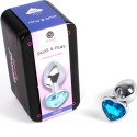 SECRETPLAY - BUTT PLUG AUS METALL, BLAUES HERZ, KLEINE GRÖSSE 7