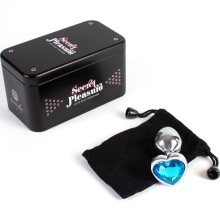 SECRETPLAY - BUTT PLUG AUS METALL, BLAUES HERZ, KLEINE GRÖSSE 7