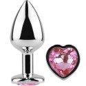 SECRETPLAY - METAL BUTT PLUG FUCHSIA HEART SMALL SIZE 7 CM