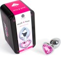 SECRETPLAY - METAL BUTT PLUG FUCHSIA HEART SMALL SIZE 7 CM