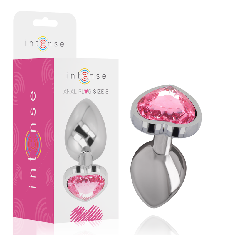 INTENSE - PLUG ANAL EN MÉTAL ALUMINIUM COEUR ROSE TAILLE S INTENSE - PLUG ANAL EN MÉTAL ALUMINIUM COEUR ROSE TAILLE S