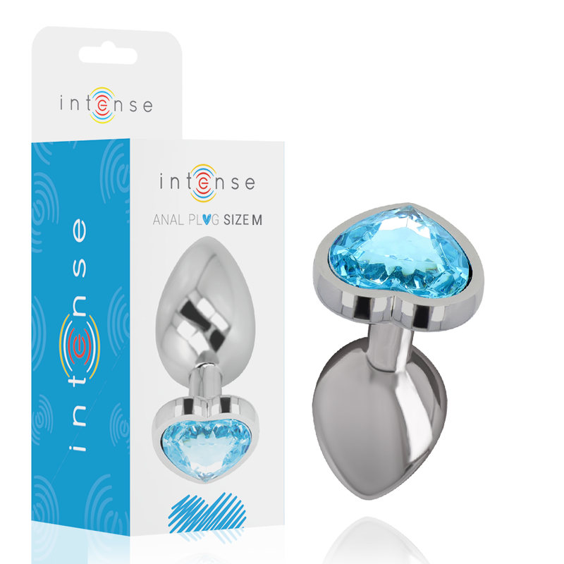 INTENSE - ALUMINIUM-METALL-ANAL-STECKER, BLAUES HERZ, GRÖSSE M INTENSE - ALUMINIUM-METALL-ANAL-STECKER, BLAUES HERZ, GRÖSSE M