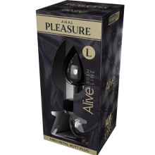 ALIVE - ANAL PLEASURE MINI PLUG METAL BLACK SIZE L