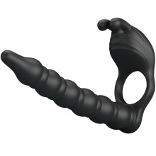 PRETTY LOVE - BLACKNEY PENIS RING WITH BLACK VIBRATOR PLUG