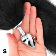 KINK - PLUG ANAL TAMANHO S 7 X 3 CM COM CAUDA SINTÉTICA 40 CM