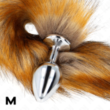 KINK - PLUG ANAL TAMANHO M 8 X 3,5 CM COM CAUDA SINTÉTICA 40 CM