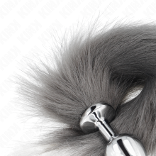 KINK - PLUG ANAL TAILLE M 8 X 3,5 CM AVEC QUEUE SYNTHÉTIQUE 40