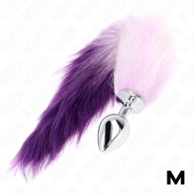 KINK - ANAL PLUG SIZE M 8 X 3.5 CM WITH SYNTHETIC TAIL 40 CM PURPLE