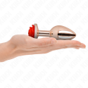 KINK - PINK GOLD ANAL PLUG WITH RED ROSE L