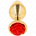 KINK - PLUG ANAL OURO ROSA VERMELHO TAMANHO M