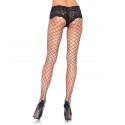 LEG AVENUE - NETZHOSE MIT SPITZENSHORTS