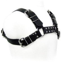 LEATHER BODY - SCHWARZES BULLDOG-GESCHIRR