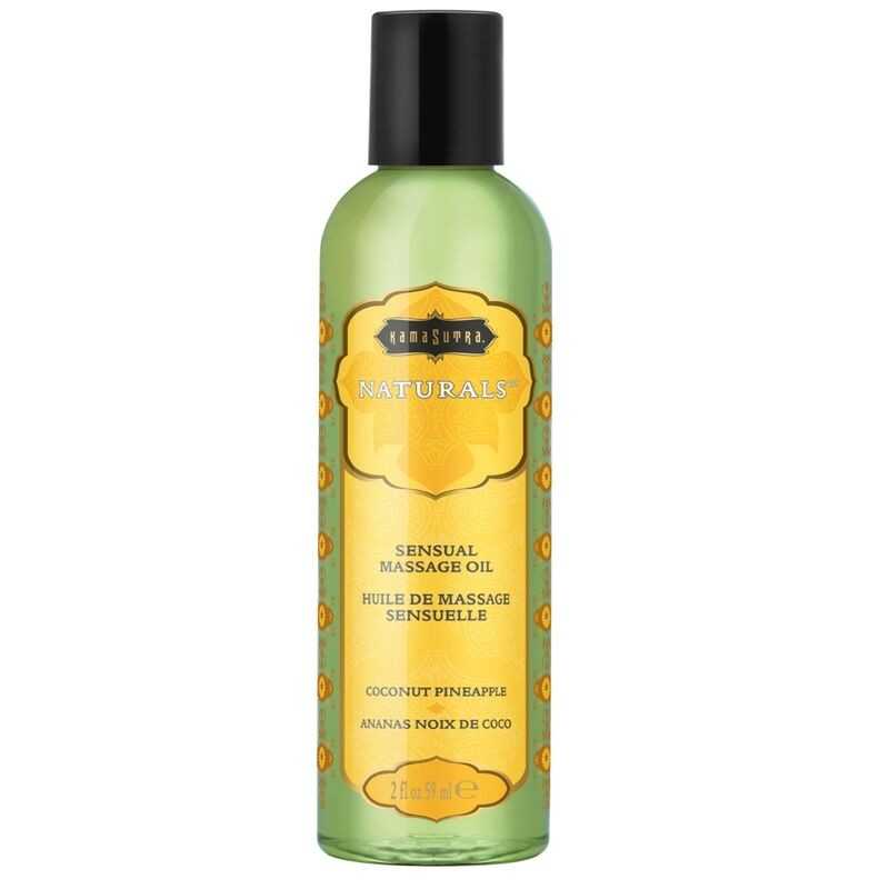 KAMASUTRA - HUILE DE MASSAGE NATURELLE LA NOIX DE COCO ET LANANAS 59 ML