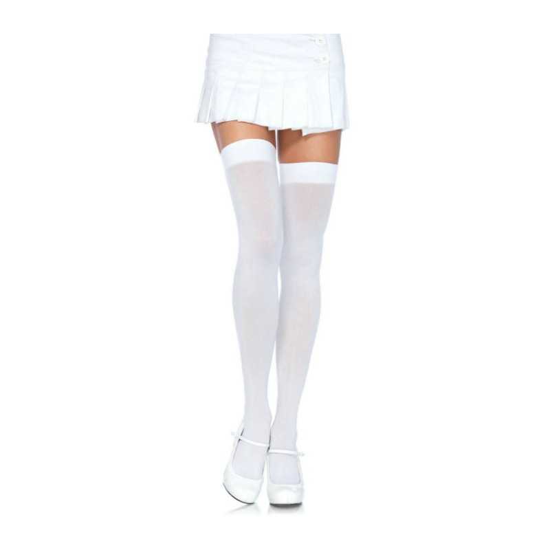 LEG AVENUE - COXAS NYLON BRANCO