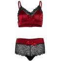 LEG AVENUE - SET 2 PEZZI NERO E ROSSO L/XL