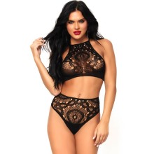 LEG AVENUE - 2-TEILIGES SET TOP UND HÖSCHE S/M