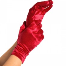 LEG AVENUE - SATIN GLOVES RED