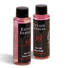 EXTASE SENSUAL - ÓLEO DE MASSAGEM COM EFEITO MORANGO EXTRA