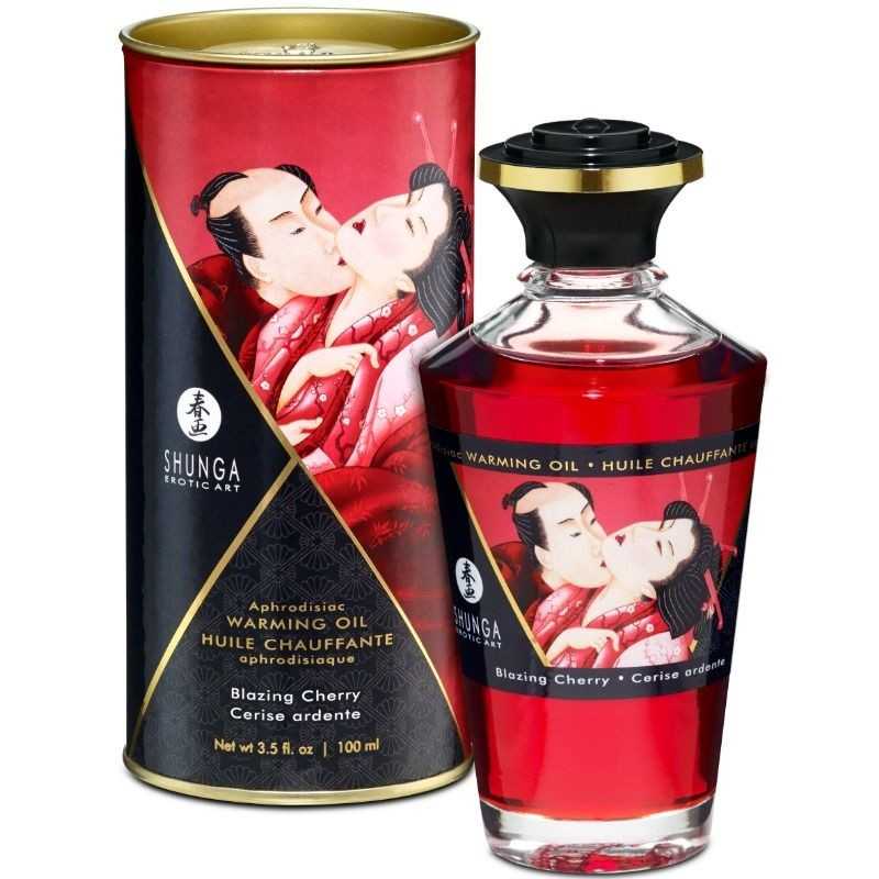 SHUNGA - OLIO DA MASSAGGIO EFFETTO CALORE SAPORE INTENSO DI