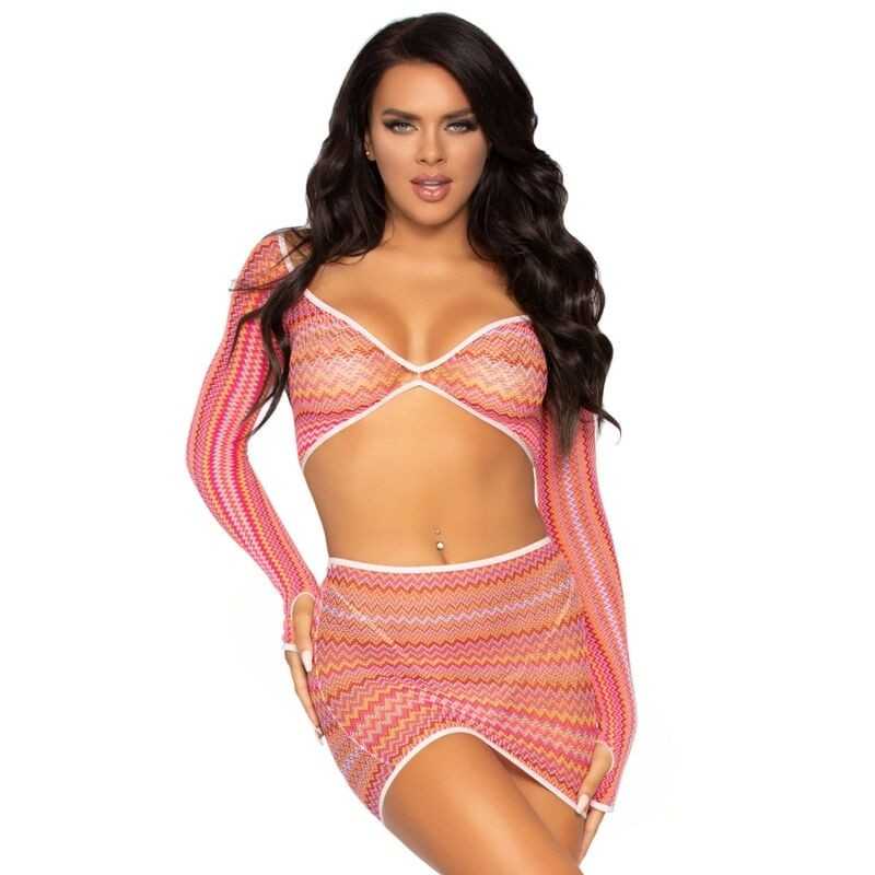 LEG AVENUE - ZIG ZAG TOP E MINI SAIA TAMANHO ÚNICO LEG AVENUE - ZIG ZAG TOP E MINI SAIA TAMANHO ÚNICO