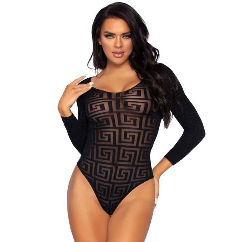 LEG AVENUE - MOSAIC SNAP CROTH BODYSUIT, EINE GRÖSSE LEG AVENUE - MOSAIC SNAP CROTH BODYSUIT, EINE GRÖSSE
