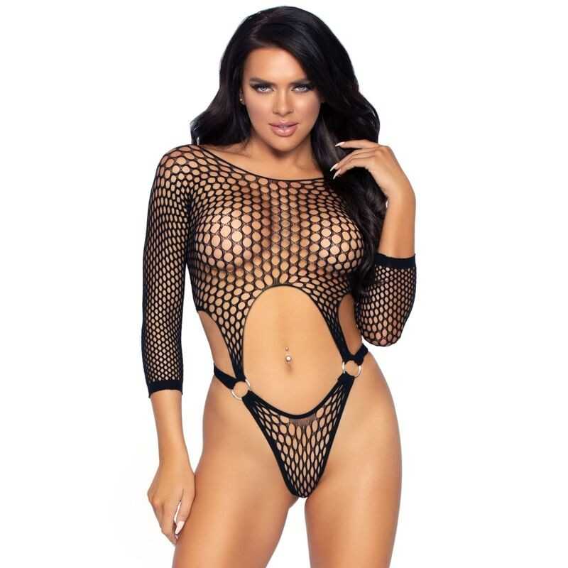 LEG AVENUE - TOP BODYSUIT COM TANGA NAS COSTAS TAMANHO ÚNICO -