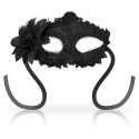 OHMAMA - ANTIZAZ MASKS VENETIAN STYLE SIDE FLOWER - BLACK