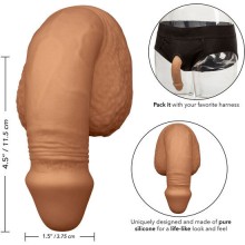 CALEXOTICS - EMBALAGEM DE SILICONE PÊNIS 12.75 CM CARAMELO