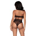 LEG AVENUE - TWO PIECES SET HALTER CROP TOP THONG PANTY PANTY ONE SIZE