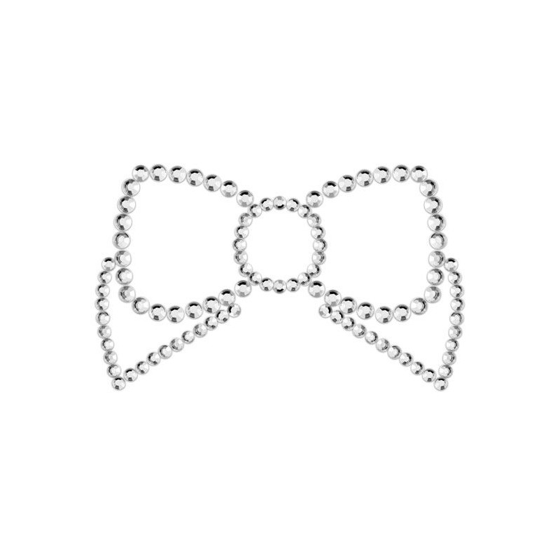 BIJOUX - MIMI BOW SILVER NIPPLE COVERS