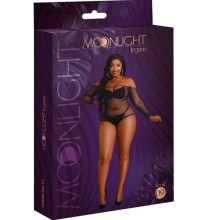 MOONLIGHT - MODÈLE 9 BODY À MANCHES LONGUES NOIR BRILLANT