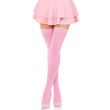 LEG AVENUE - CUISSES HAUTES EN NYLON ROSE