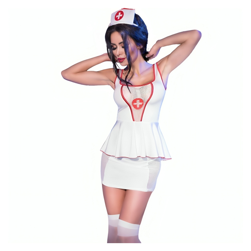 CHILIROSE - CR 4160 KOSTÜM KRANKENSCHWESTER TOP ROCK L/XL